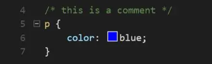 Comments in green with visual studio and notepad++.